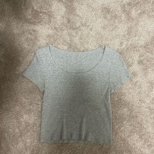 Brandy Melville Gray Crop Top